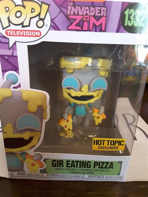 Funko Pop Vinyl Invader Zim Gir Eating Pizza Hot Topic Ht Exclusive 1332 For Sale