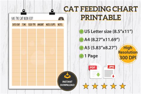 1 Daily Cat Feeding Chart Designs And Graphics