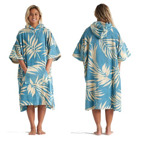 Billabong Womens Hooded Towel Blue Palms Underground Surf