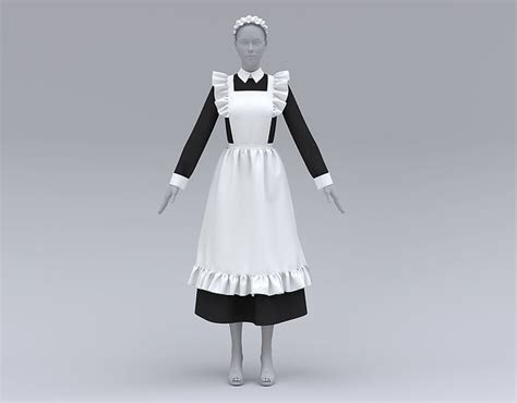 Maid Costume 3d Model Cgtrader