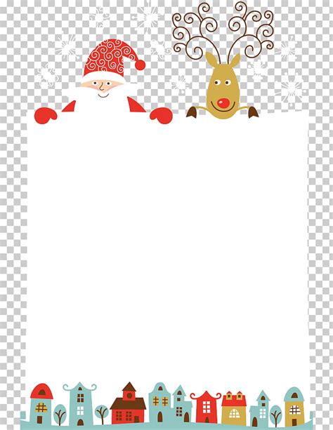 Santa And Reindeer Border Clip Art Library