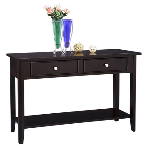 Metro 2 Drawer Sofa Table - Espresso | www.hayneedle.com | Sofa table