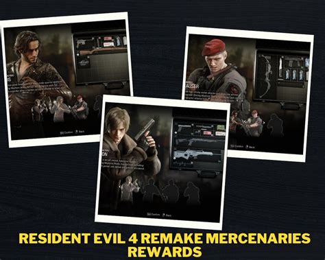 Resident Evil 4 Remake Mercenaries Rewards List