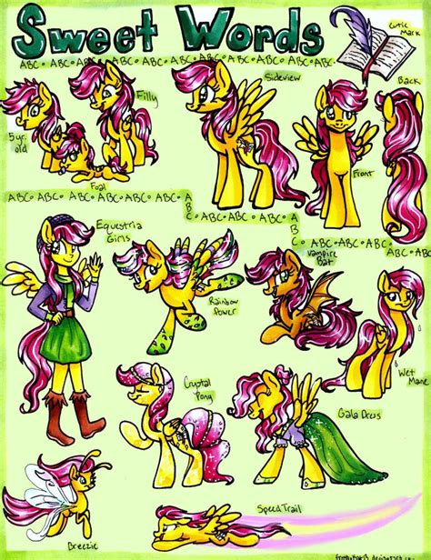 Commission Sweet Words Complete Reference Sheet My Little Pony 1 My