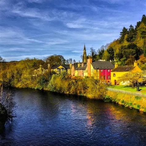 The Picturesque Village Of Avoca In County Wicklow Looking