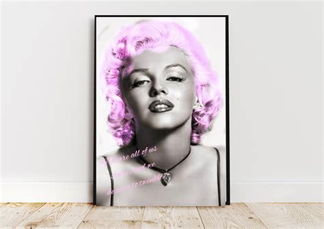 Marilyn Monroe Print Black And White Wall Art Inspirational Etsy Uk