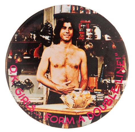 Hake S John Travolta Half Naked Button From Welcome Back Kotter