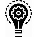 Icon Practices Innovation Idea Bulb Gear Imagination