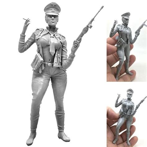 118 Action Figure Model Original World War Ii German Model Figure Men Officer Grey Color Action