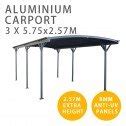 Shop Aluminium Carport X M Outdoor Canopy Car Port Portable Online