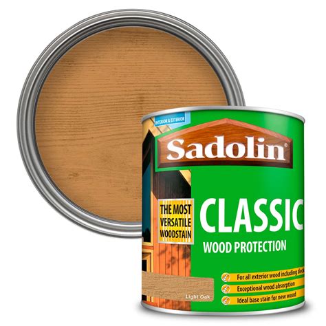 Sadolin Classic All Purpose Woodstain Light Oak 1 Litre - TotalDIY