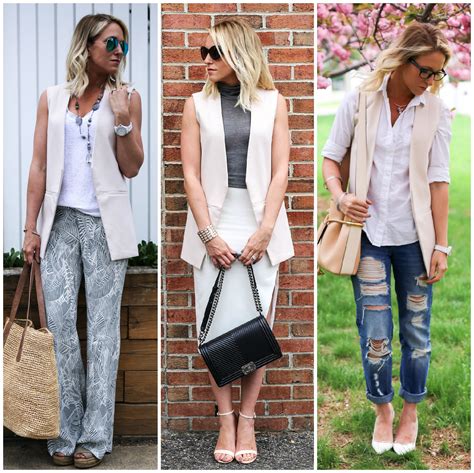 A leather vest with laced sides allows you to wear heavier. How To Wear 1 Vest 3 Ways - fiftytwothursdays