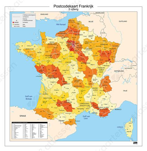 Streken Frankrijk Kaart Kaart