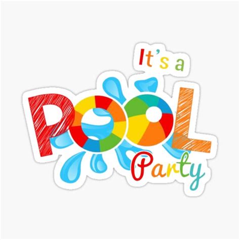 Summer Pool Party Bbq 11 Sticker For Sale By Bonpatterns Redbubble