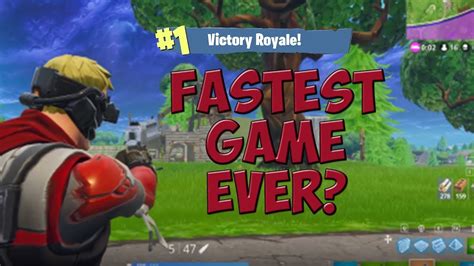 Fastest Fortnite Game Ever Fortnite Br Highlights Youtube