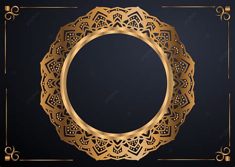 Background Latar Belakang Mandala Lingkaran Emas Kerajaan Mewah Dengan