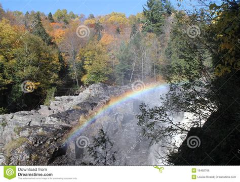 Waterfall And Rainbow Stock Photo Image Of Color Landscape 16492766