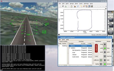 Desktop Real Time Simulation Environment Showing An Opengl Window With