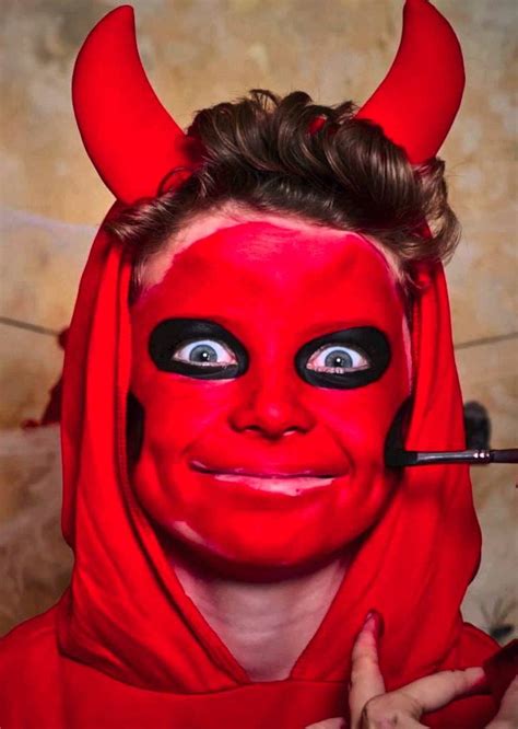 Devil Face Paint For Halloween ☑ How To Paint A Devil Face For