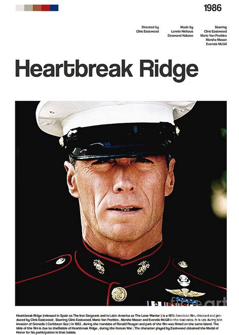 Heartbreak Ridge Movie Poster Painting By Pablo Romero Fine Art America