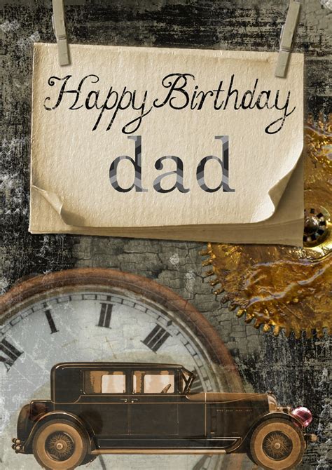 Happy Birthday Dad Greeting Card Free Stock Photo Public Domain Pictures