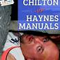 Haynes Vs Chilton Manuals