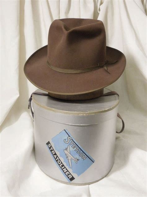 Vintage 50sroyal Stetson Stratoliner Dark Brown Fedora Size 7 W