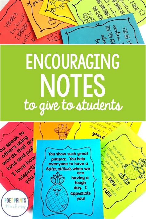 Kind Words For Kids Encouraging Notes For Students Encouragement