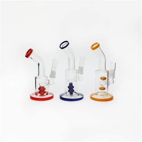 Colored Perc Glass Water Pipe 6 5” Iai Corporation Wholesale Glass Pipes And Smoking Accessories