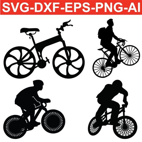 Mountain Bike Silhouette Vector Svg Files For Silhouette Cameo And