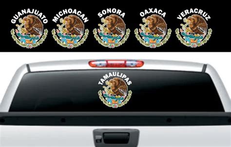 Mexican Flag Eagle States Aguila Decal Car Window Laptop Vinyl Sticker