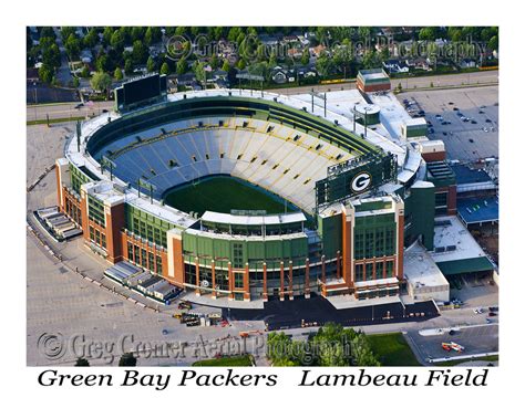 Aerial Photo Of Green Bay Packers Stadium Lambeau Field Green Bay