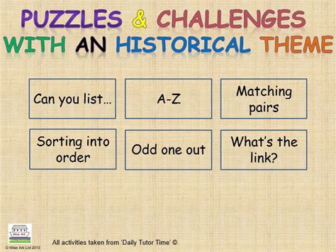 History Challenges Teaching Resources