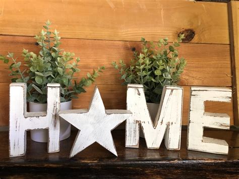 Home Letters With Seasonal Characters Free Standing Country Etsy