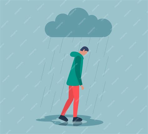 Premium Vector Unhappy Depressed Sad Man In Stress With Negative