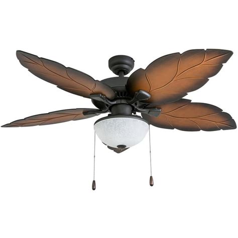 Tropical ceiling fan outdoor downrod ceiling fan with sunset bowl light, five hand carved wooden leaf blades for dining bed room patio porch (52inch) 4.7 out of 5 stars 4 $209.00 $ 209. Palm Coast Bora-bora 52-in Tropical Bronze Indoor/Outdoor ...