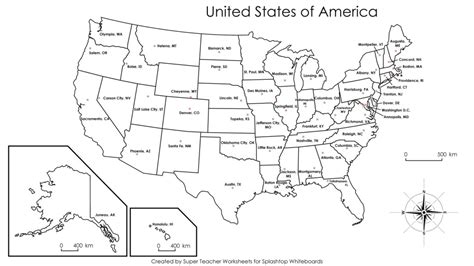 Free printable us states list. Usa Map States And Capitals List | Printable Map