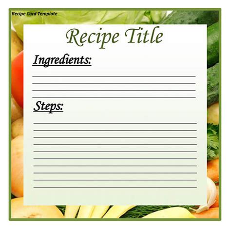 Cookbook Templates Create Your Own Recipe Book Word Pdf
