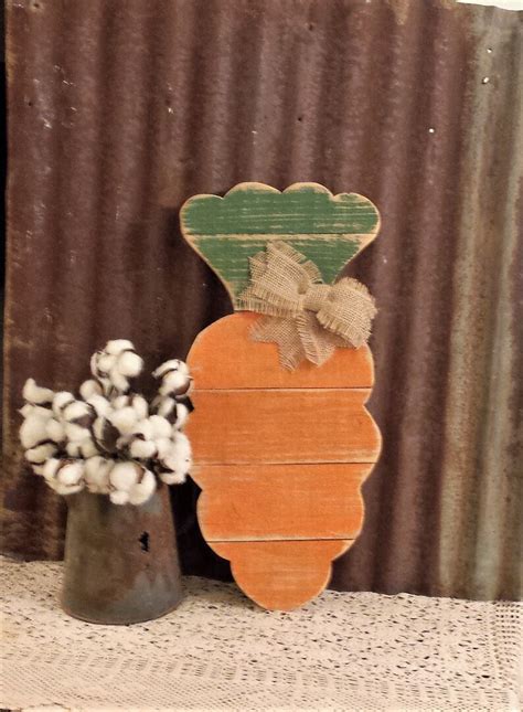 Lc Rustic Farmhouse Easter Decor Rustic Carrot Easter Door Etsy