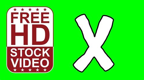 Free Stock Videos Animated Letter X Cartoon Style Moving On Green