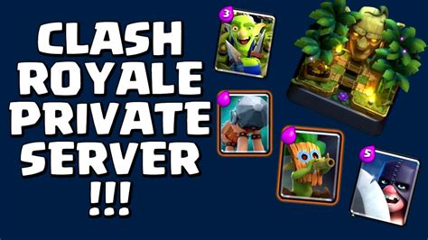 Unlike the original clash royale game, the private server will allow you to get all these cards quickly. PRIVATE SERVER | CLASH ROYALE | MARCH 2017 - YouTube