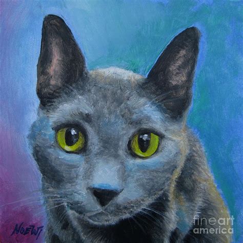 Russian Blue Painting By Jindra Noewi