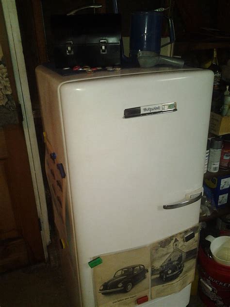 My 1948ish Hotpoint Fridge Just Defrosted It Yesterday Kinda Fun Refrigerator Fridge