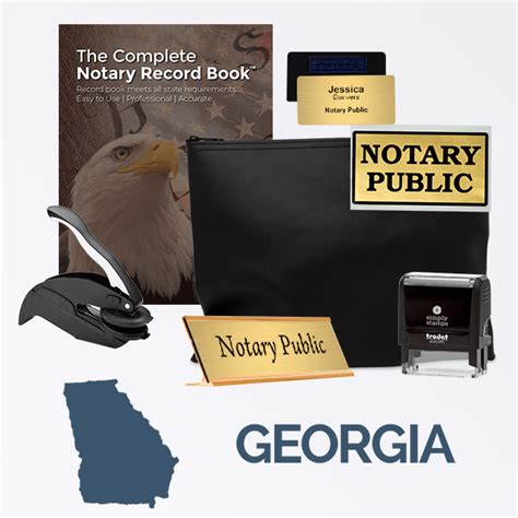 Georgia Deluxe Notary Kit Wjournal And Pouch Simply Stamps