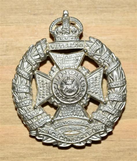 Ww Era British Army Rifle Brigade Cap Badge Kings Crown Picclick Uk