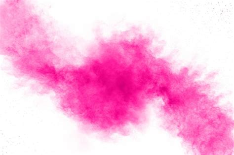 Premium Photo Pink Powder Explosion On White Backgroundpink Dust