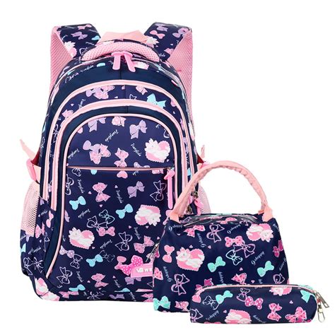 Vbiger School Backpack 3 In 1 Student Shoulder Bags Set Adorable