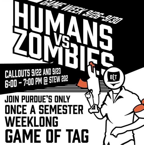 humans vs zombies is back r purdue