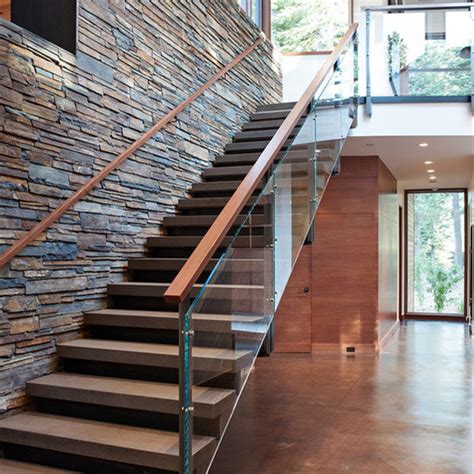Glass can be added to your new staircase or as part of a full staircase renovation. China Prefab Steel Stair Stringers Glass Railing Wood Stair Glass Staircase - China Floating ...