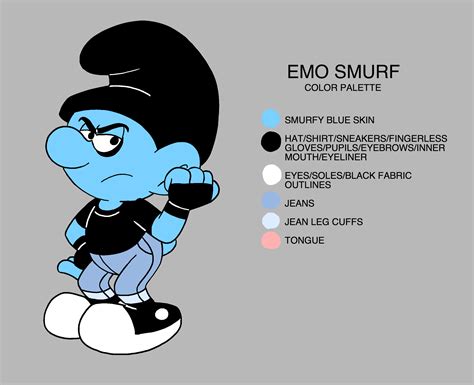 Emo Smurf 2023 Color Palette By Grishamanimation1 On Deviantart